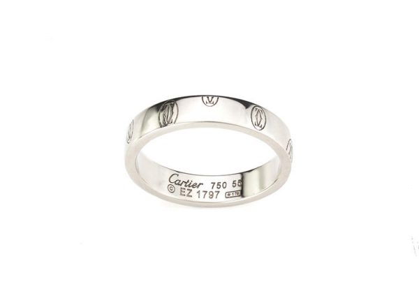 Vintage Cartier 18ct White Gold Band Ring