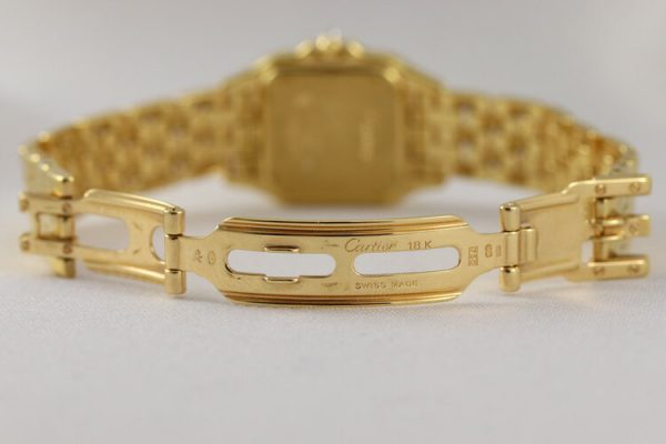 Cartier Panthere Ladies Original Diamonds 18ct Yellow Gold 22mm Quartz Watch with Cartier box