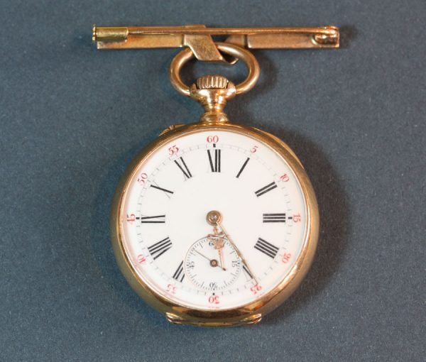 Antique Victorian Clementine Falize's Watch by Jean Daniel Martin et Fils, chased 18ct gold, monogram CF, Signed: ‘Len Falize à Paris’, numbered: 20447