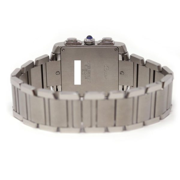 Cartier Tank Francaise Stainless Steel 2303 Chronograph Chronoflex Watch