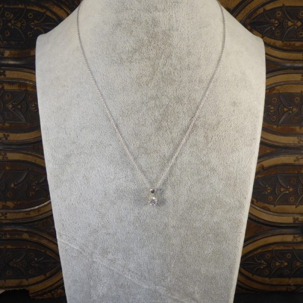 Modern 0.66ct Brilliant Diamond Pendant with Chain