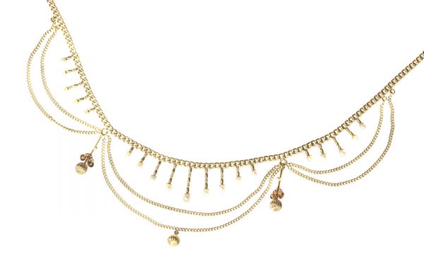 Antique Victorian Seed Pearl Gold Bow Necklace