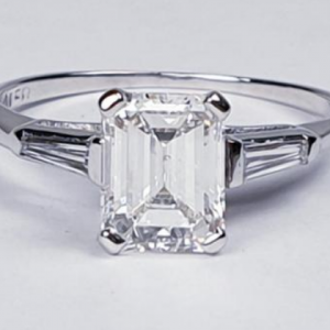 1.42ct Emerald Cut Diamond Solitaire Ring