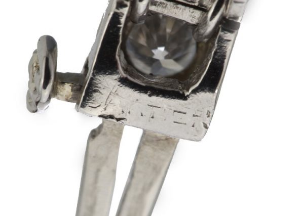 Cartier Vintage Diamond and Platinum Tennis Bracelet, 5.25 carat total, with Cartier box. Circa 1950s