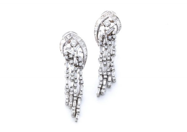 6ct Diamond Day and Evening Detachable Earrings, in 18ct white gold.