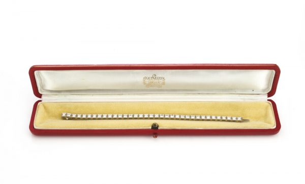 Unique Diamond Tennis Bracelet for Women Tricolor 14K White/Yellow/Rose  Gold 000986