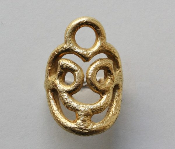 Boucheron Vintage 18ct Yellow Gold Etrusque Collection Ring; in an openwork mask design, Signed Boucheron, Paris, Circa 1970