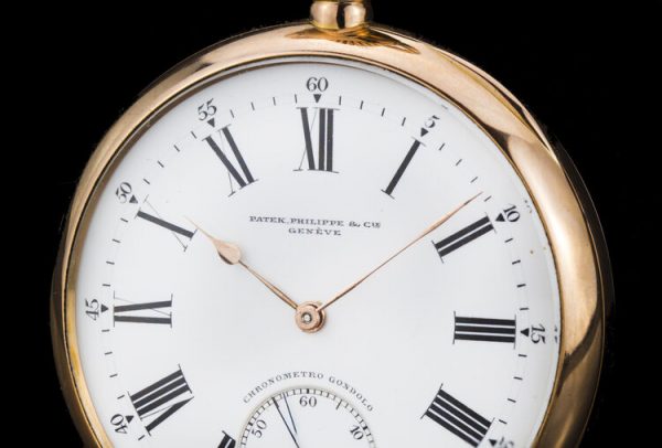 Patek Philippe Chronometro Gondolo 18ct Rose Gold Manual Winding Open Face Pocket Watch, with original certificate of originality, Circa 1905