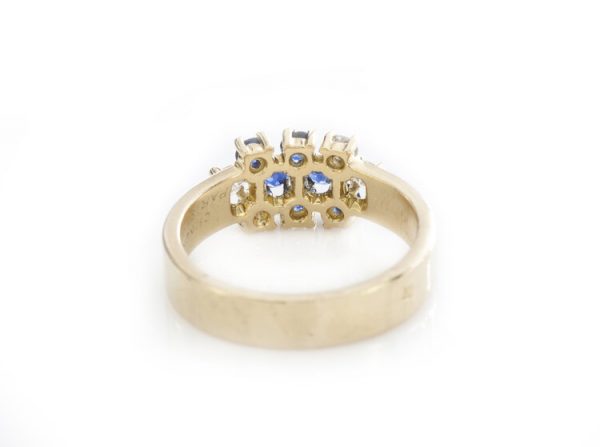 Chaumet Vintage Sapphire and Diamond Cluster Ring, 18ct Yellow Gold