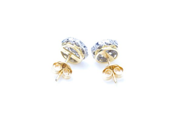 Vintage 1.62ct Diamond Floral Cluster Stud Earrings, Circa 1970s