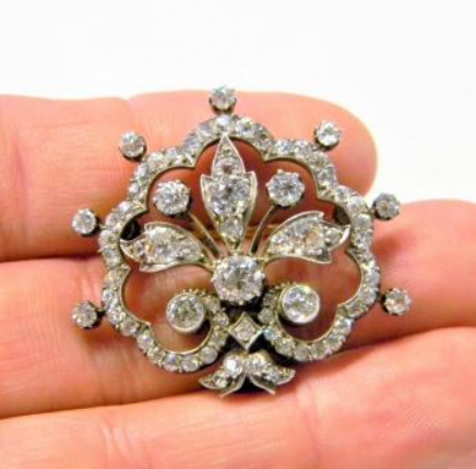 antique diamond brooches