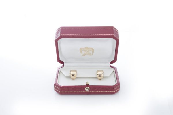 Cartier Vintage 18ct Yellow Gold and Diamond Clip On Earrings, with original box, Circa 1990s