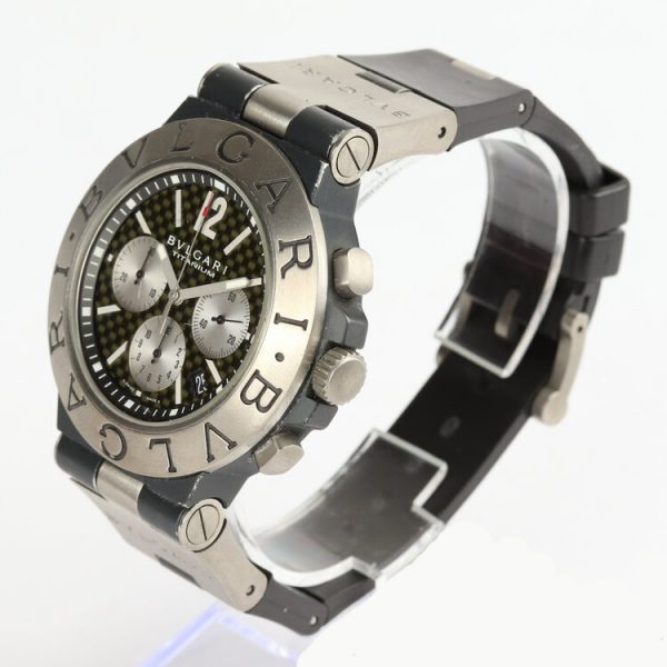 Bvlgari Diagono Titanium 44mm Automatic Chronograph Gents Watch, on Bulgari titanium and rubber strap