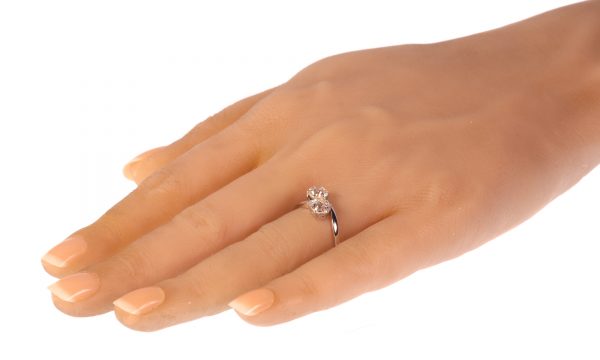 Vintage Romantic Toi Et Moi Diamond Engagement Ring