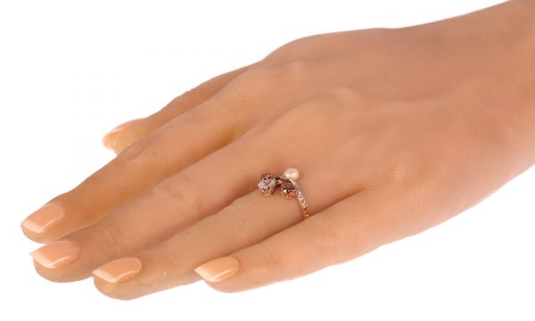 Antique Belle Epoque Fleur-De-Lis Diamond Ring