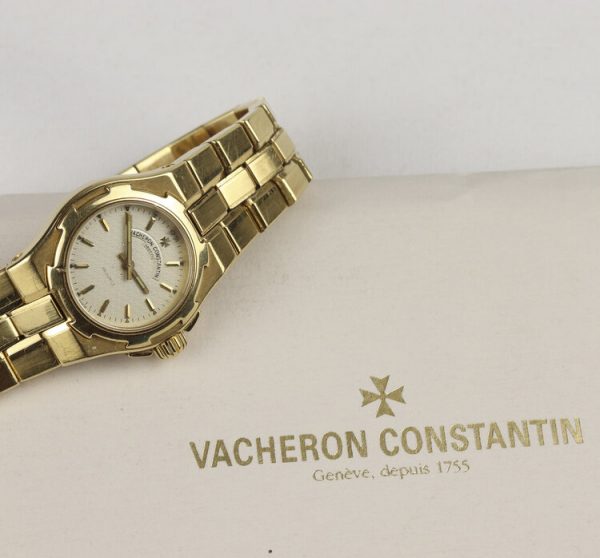 Vacheron Constantin Overseas Ladies 18ct Yellow Gold 24mm Quartz Bracelet Watch