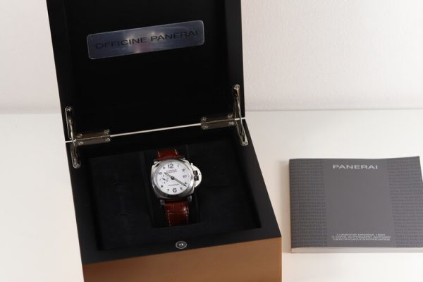 Panerai Luminor Marina Limited Edition 42mm Steel Automatic Watch, on a Panerai brown leather strap with steel buckle, with Panerai box and papers, Circa 2015