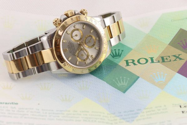 Rolex Daytona Cosmograph 116523 Automatic 40mm Chronograph Steel and Gold Watch, with Rolex box and papers