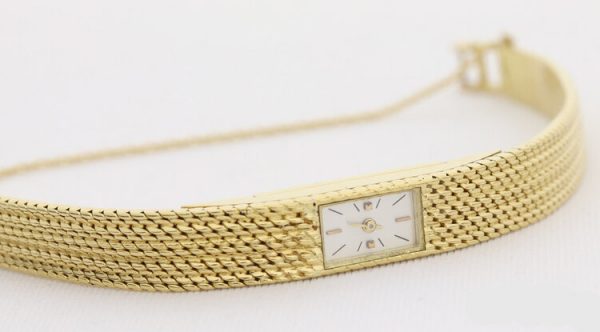 Vacheron Constantin Rare Vintage 1950s Ladies 18ct Yellow Gold Manual Back Wind Bracelet Watch