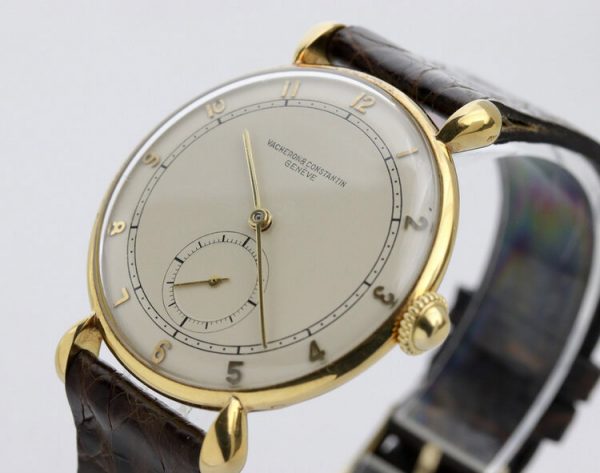 Vacheron Constantin Vintage 1950s Manual 18ct Yellow Gold Watch, on a Vacheron Constantin brown leather strap with gold buckle