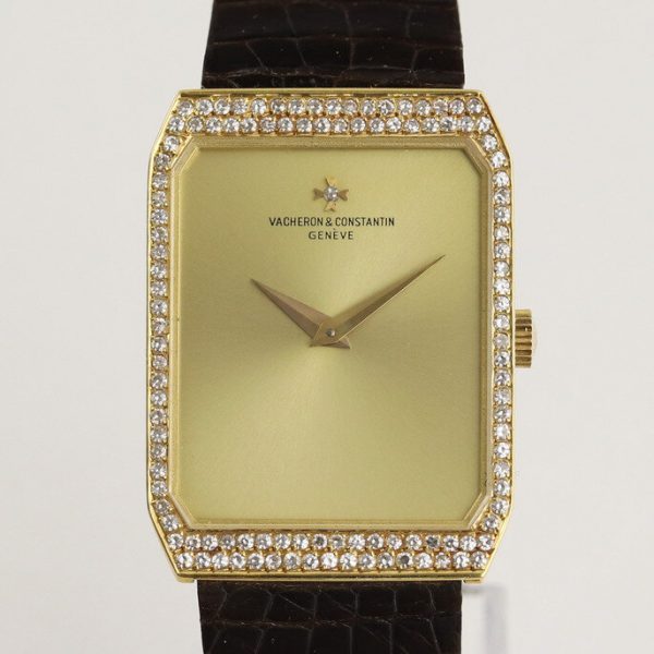 Vacheron Constantin 18ct Yellow Gold Manual Watch with Diamond Bezel
