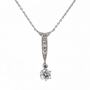 Antique Art Deco 0.50ct Diamond Pendant Necklace