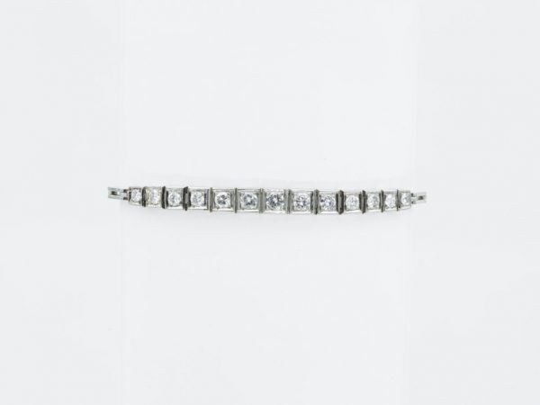 Antique Art Deco 1.55ct Diamond Line Bracelet