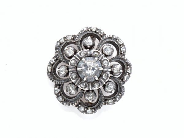 Antique Dutch Rose Cut Diamond Brooch