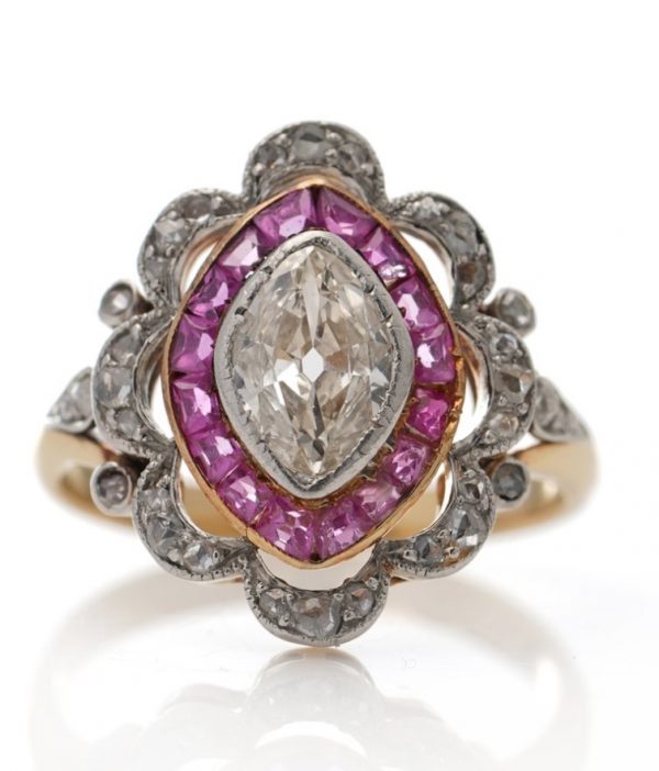 Belle époque ruby ring Antique 1900