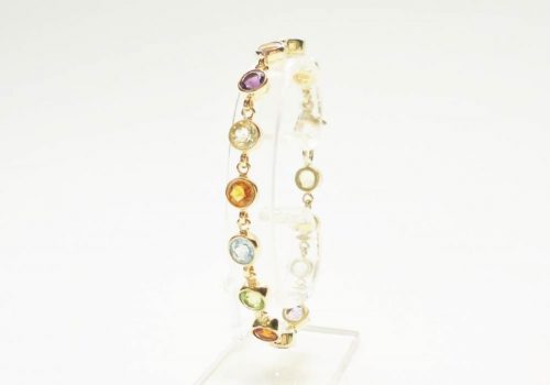 Modern Gemstone Set Gold Bracelet - Jewellery Discovery