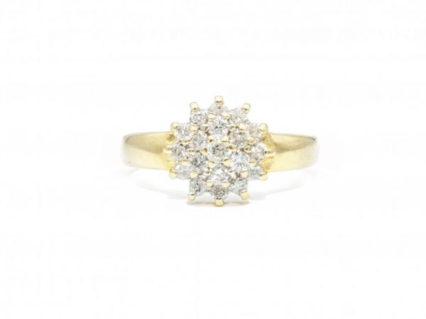 Vintage Diamond Double Cluster Ring