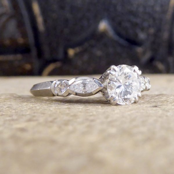 Vintage Diamond Solitaire Engagement Ring, 0.85ct
