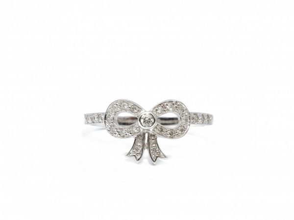 Vintage Style Diamond Bow Ring
