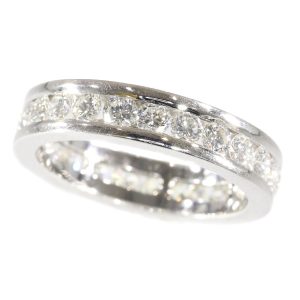 Vintage Brilliant Cut Diamond White Gold Eternity Ring