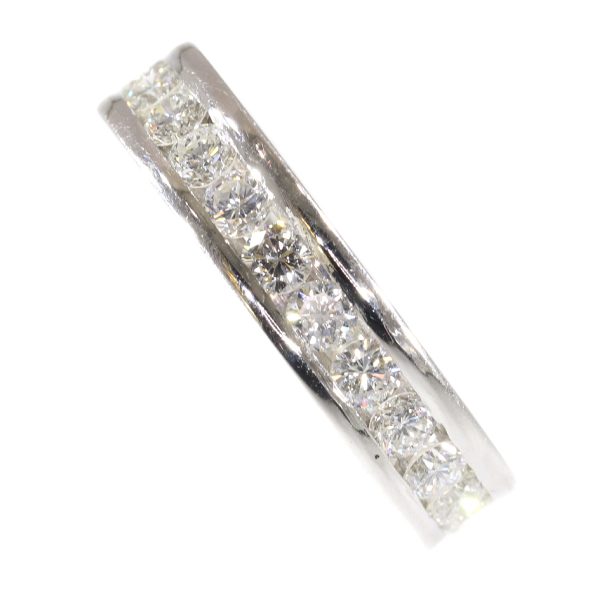 Vintage Brilliant Cut Diamond White Gold Eternity Ring