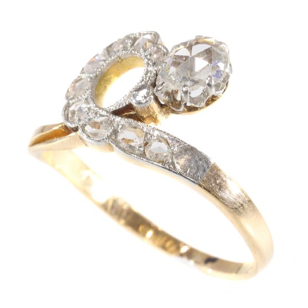 Antique Victorian Asymmetric Diamond Engagement Ring