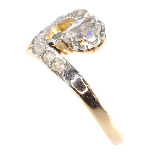 Antique Victorian Asymmetric Diamond Engagement Ring