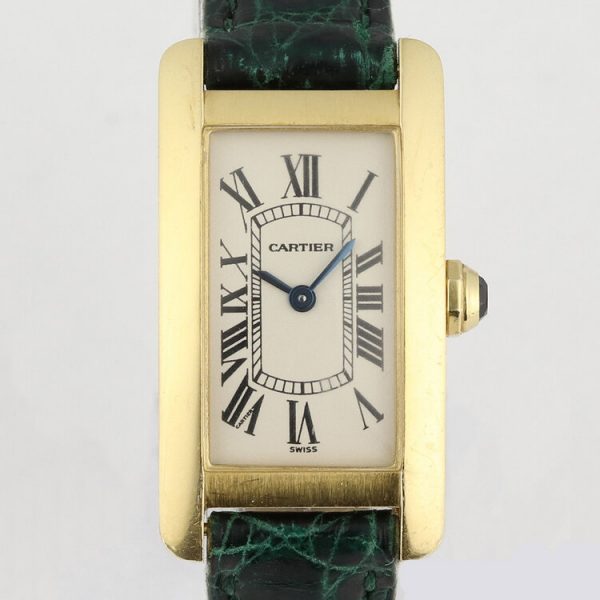 Cartier Tank Americaine 18ct Yellow Gold Ladies Watch