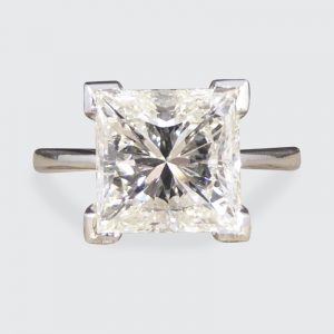 2.95ct Princess Cut Diamond Solitaire Ring