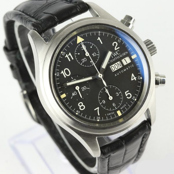 IWC Flieger Chronograph Automatic Steel Day Date Pilot Watch