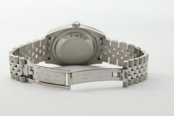 Rolex Datejust 116234 Stainless Steel Automatic Watch with White Gold Bezel; 36mm steel case with white dial, on a stainless steel Jubilee bracelet with Crownclasp, Circa 2006-07