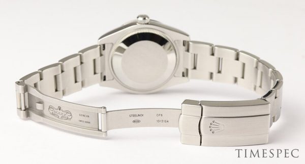 Rolex Oyster Perpetual Midsize 31mm Steel and White Gold Automatic Watch; Ref 177234, black dial, screw down crown and sapphire crystal, on a stainless steel Oyster bracelet, Circa 2006-2007