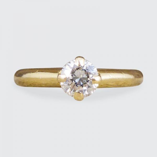 Vintage 0.45ct Diamond Claw Set Solitaire Ring