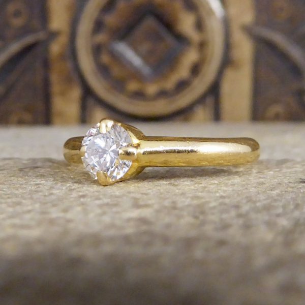 Vintage 0.45ct Diamond Claw Set Solitaire Ring
