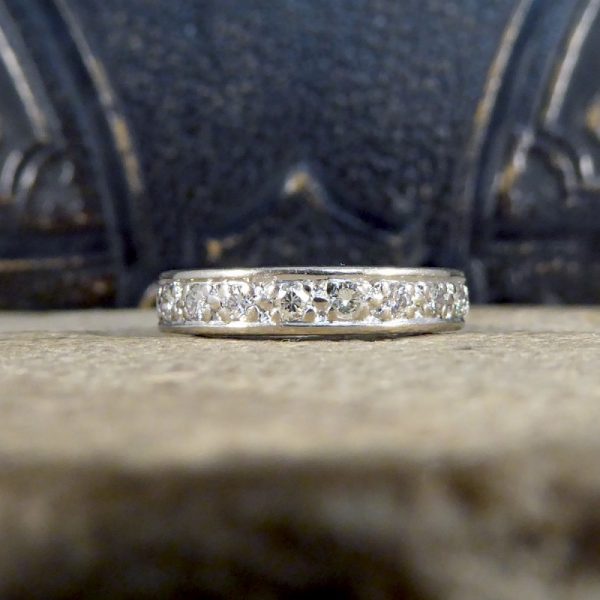 Vintage 1.00ct Brilliant Cut Diamond Full Eternity Ring