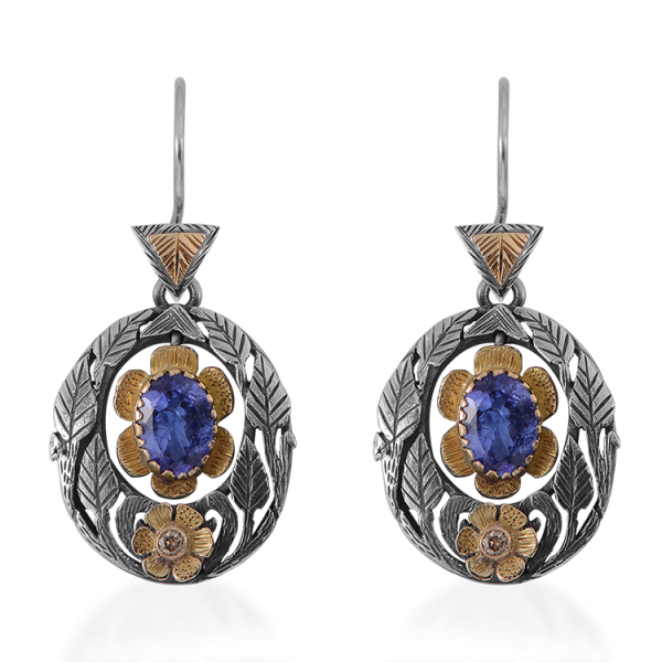 Viola Tanzanite Diamond Earrings