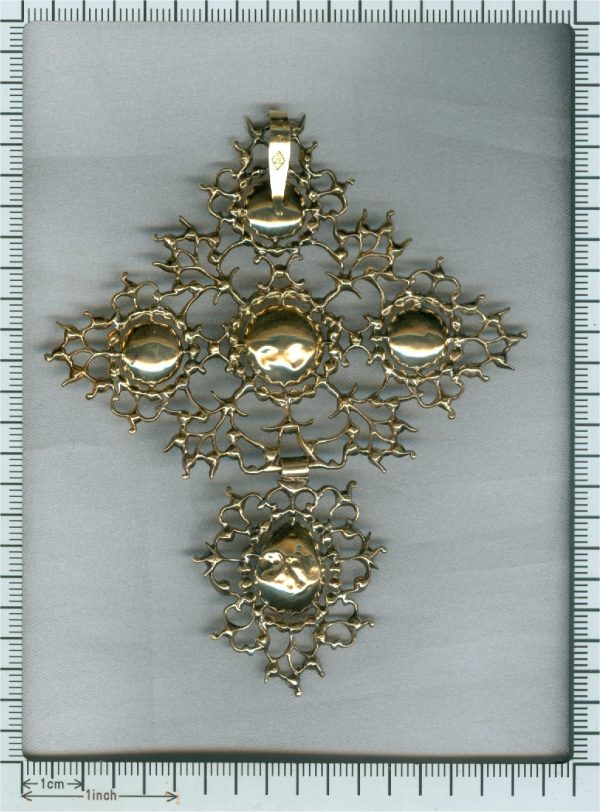 Antique French Georgian Gold Normandic Cross Pendant