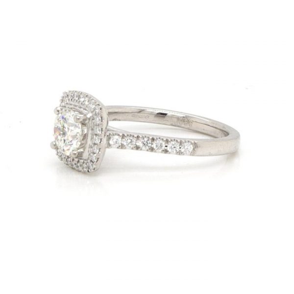 0.70ct Diamond Cluster Ring in Platinum, with GIA certificate