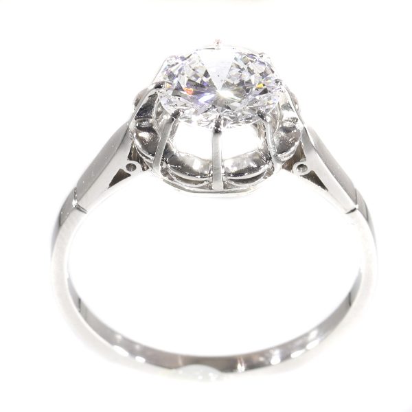 Vintage 1950's Diamond Engagement Ring with Certified D Colour Diamond