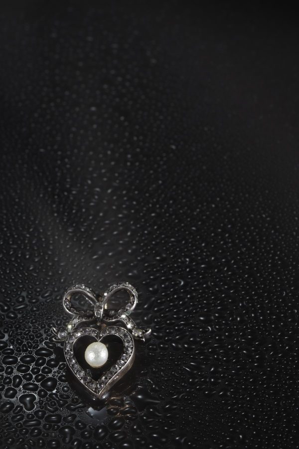 Antique Victorian Diamond and Pearl Heart Pendant